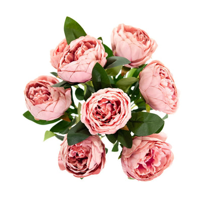 Kunstboeket Pioenrozen 43 cm – Oud Roze
