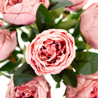 Kunstboeket Pioenrozen 43 cm – Oud Roze