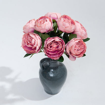 Kunstboeket Pioenrozen 43 cm – Oud Roze