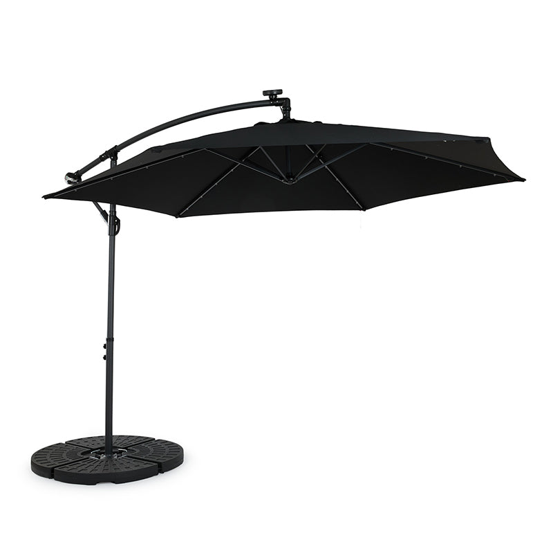 Hangende Parasol met LED Verlichting – Incl. Hoes – Antraciet