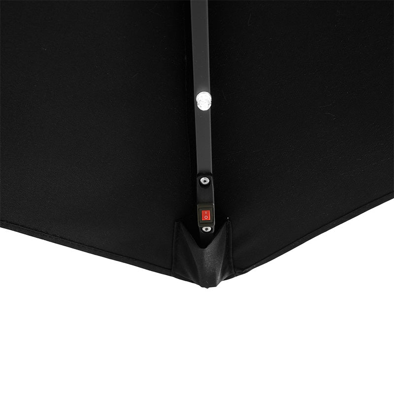 Hangende Parasol met LED Verlichting – Incl. Hoes – Antraciet