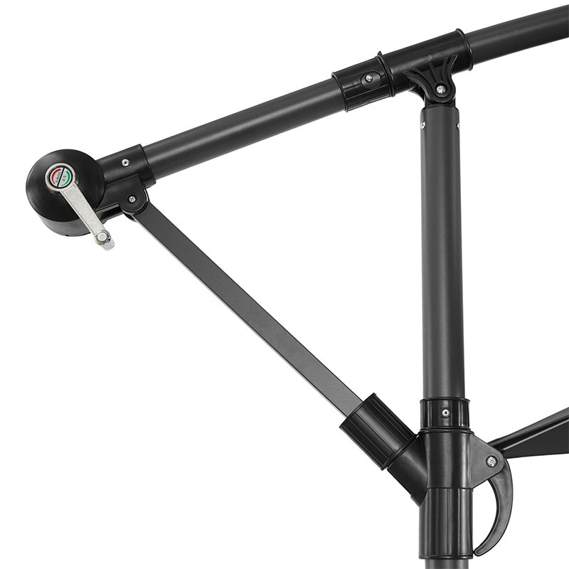 Hangende Parasol met LED Verlichting – Incl. Hoes – Antraciet