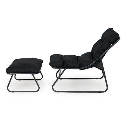 Lounge Stoel met Voetenbank – Comfortabele Relaxstoel voor Binnen & Buiten
