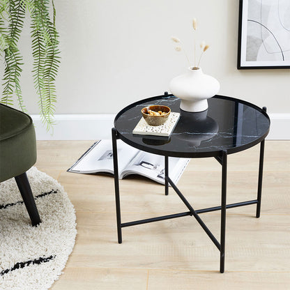 Marmerlook Tafel Xavier – 38 cm & 48 cm