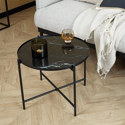 Marmerlook Tafel Xavier – 38 cm & 48 cm