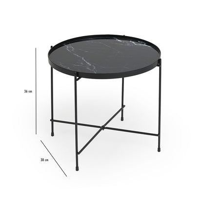 Marmerlook Tafel Xavier – 38 cm & 48 cm