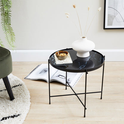 Marmerlook Tafel Xavier – 38 cm & 48 cm