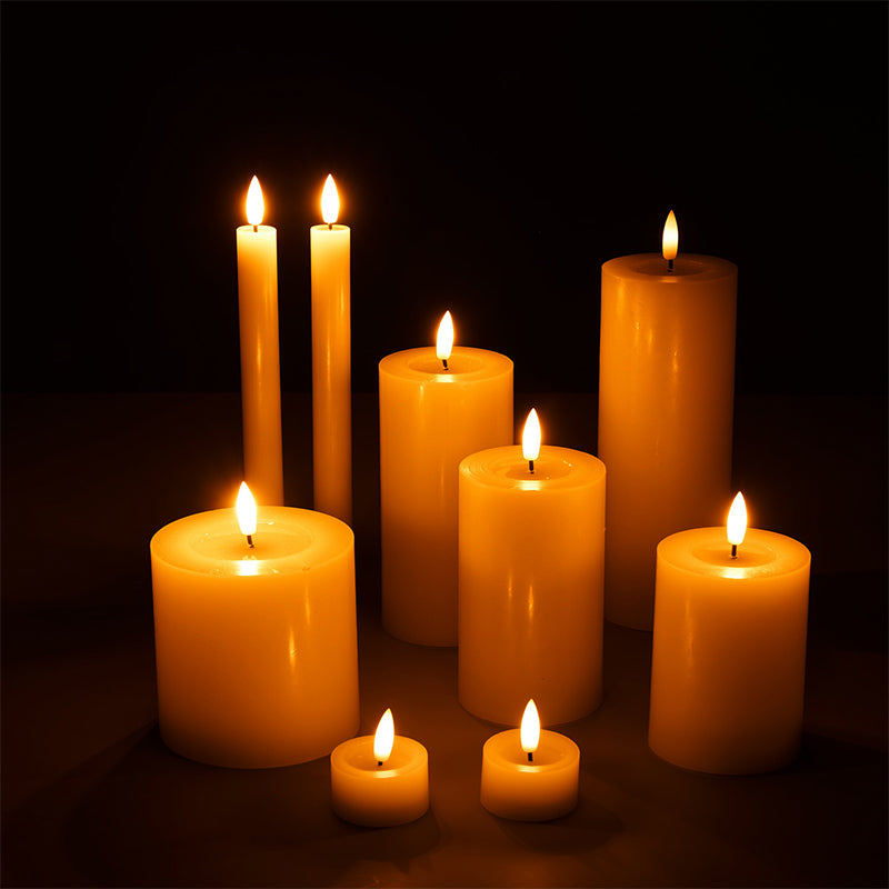 Set van 9 LED Kaarsen – Sfeervolle Verlichting zonder Gedoe