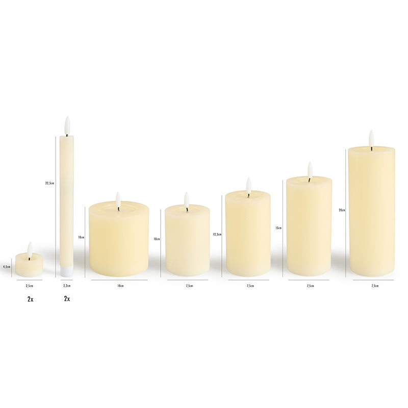 Set van 9 LED Kaarsen – Sfeervolle Verlichting zonder Gedoe
