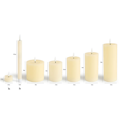 Set van 9 LED Kaarsen – Sfeervolle Verlichting zonder Gedoe