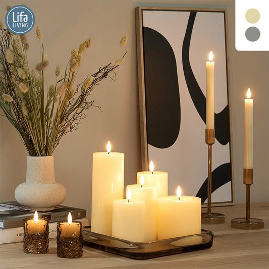 Set van 9 LED Kaarsen – Sfeervolle Verlichting zonder Gedoe