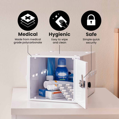 Afsluitbare Medicijnkast | Opbergbox met Cijferslot