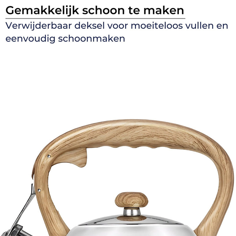 MPM Fluitketel 3L – RVS Waterkoker voor Alle Warmtebronnen
