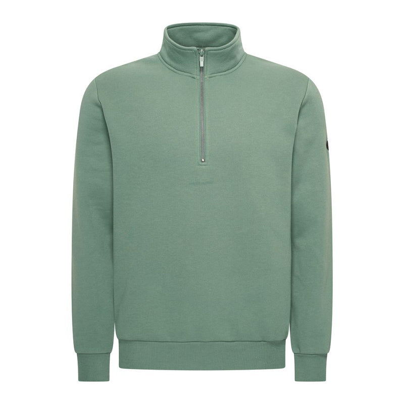 Half Zip Sweater in Navy, Duck Green & Fungi