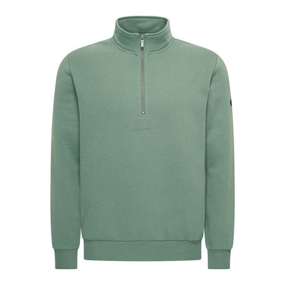 Half Zip Sweater in Navy, Duck Green & Fungi