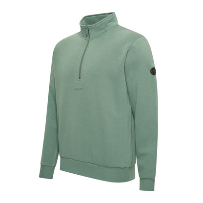 Half Zip Sweater in Navy, Duck Green & Fungi
