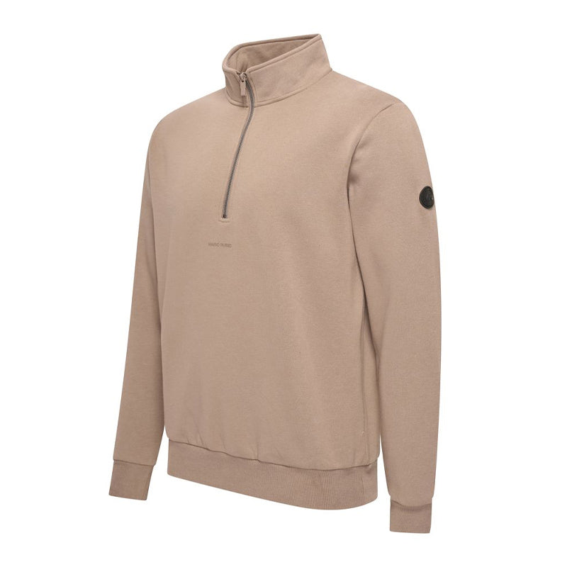 Half Zip Sweater in Navy, Duck Green & Fungi