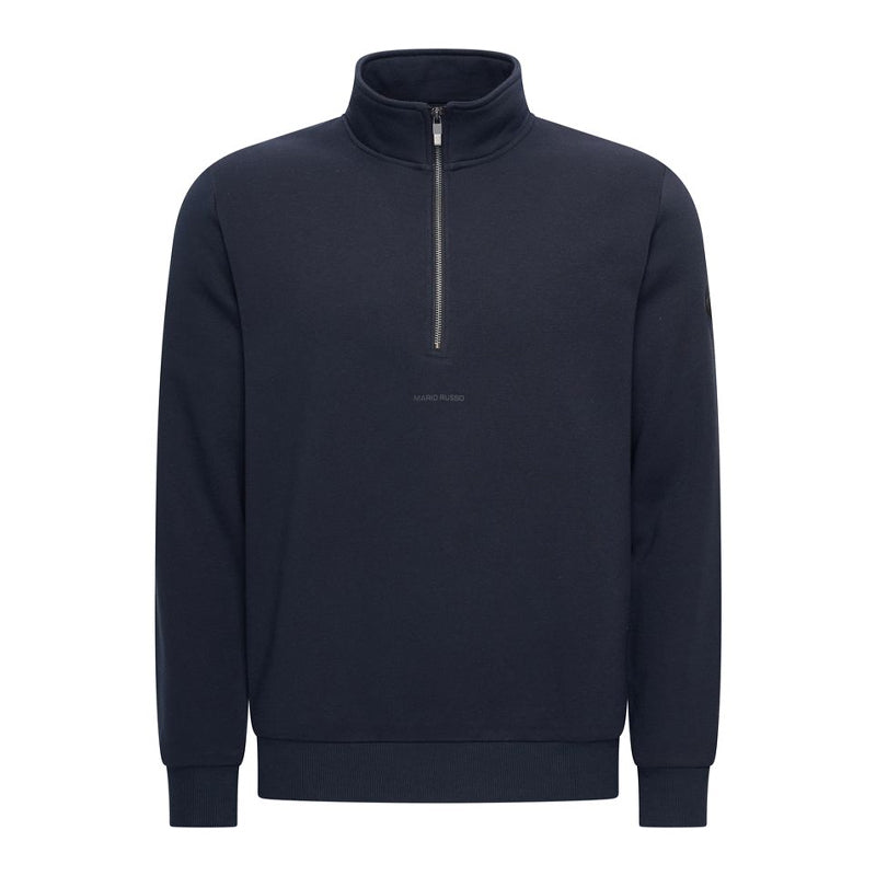 Half Zip Sweater in Navy, Duck Green & Fungi