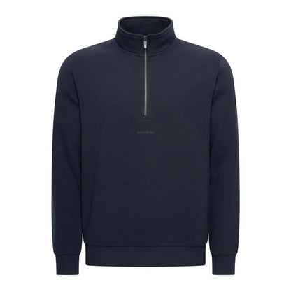 Half Zip Sweater in Navy, Duck Green & Fungi