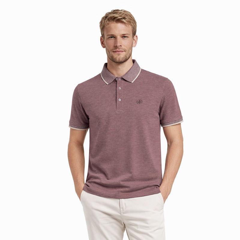 Mario Russo Polo Alessio Button-Up – Heren Polo van 100% Katoen met Tijdloze Stijl