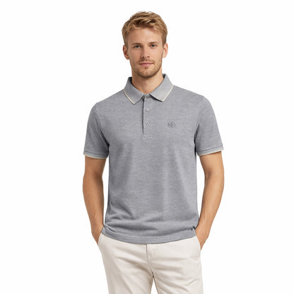 Mario Russo Polo Alessio Button-Up – Heren Polo van 100% Katoen met Tijdloze Stijl