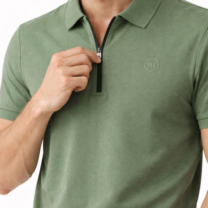 Mario Russo Polo Lorenzo Zipped – Heren Polo met Rits in Stijlvolle Kleuren