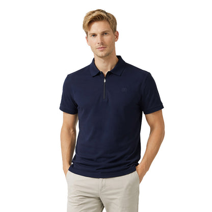 Mario Russo Polo Lorenzo Zipped – Heren Polo met Rits in Stijlvolle Kleuren