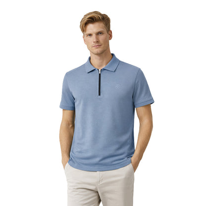 Mario Russo Polo Lorenzo Zipped – Heren Polo met Rits in Stijlvolle Kleuren