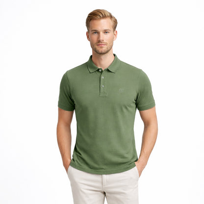 Mario Russo Polo Vittorio Button-Up – Heren Polo van 100% Katoen met Stijlvolle Knoopsluiting