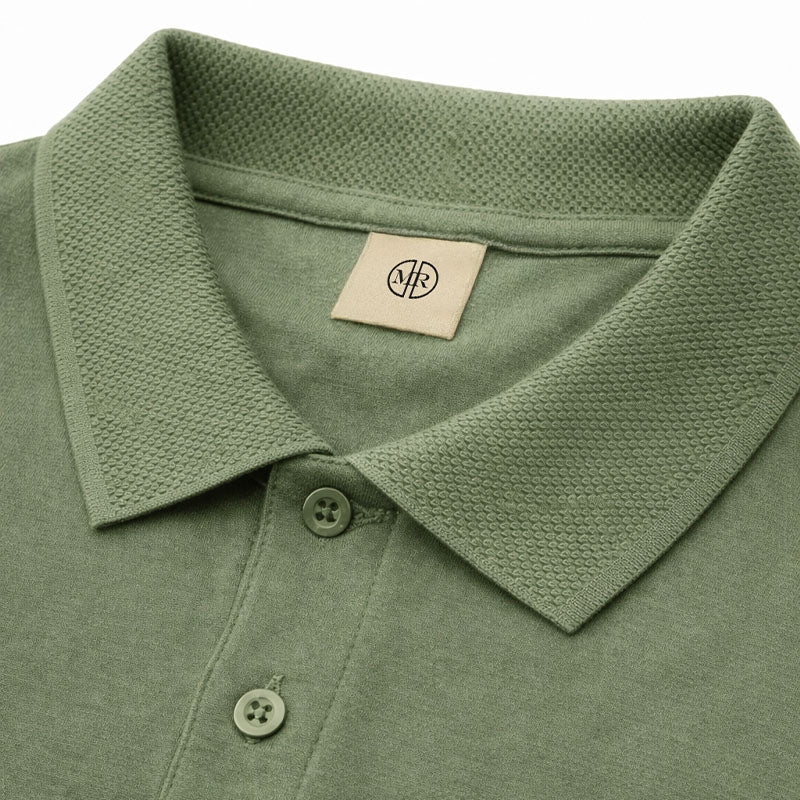 Mario Russo Polo Vittorio Button-Up – Heren Polo van 100% Katoen met Stijlvolle Knoopsluiting