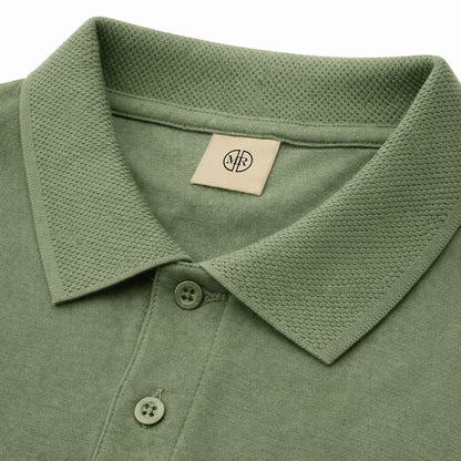 Mario Russo Polo Vittorio Button-Up – Heren Polo van 100% Katoen met Stijlvolle Knoopsluiting