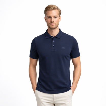 Mario Russo Polo Vittorio Button-Up – Heren Polo van 100% Katoen met Stijlvolle Knoopsluiting