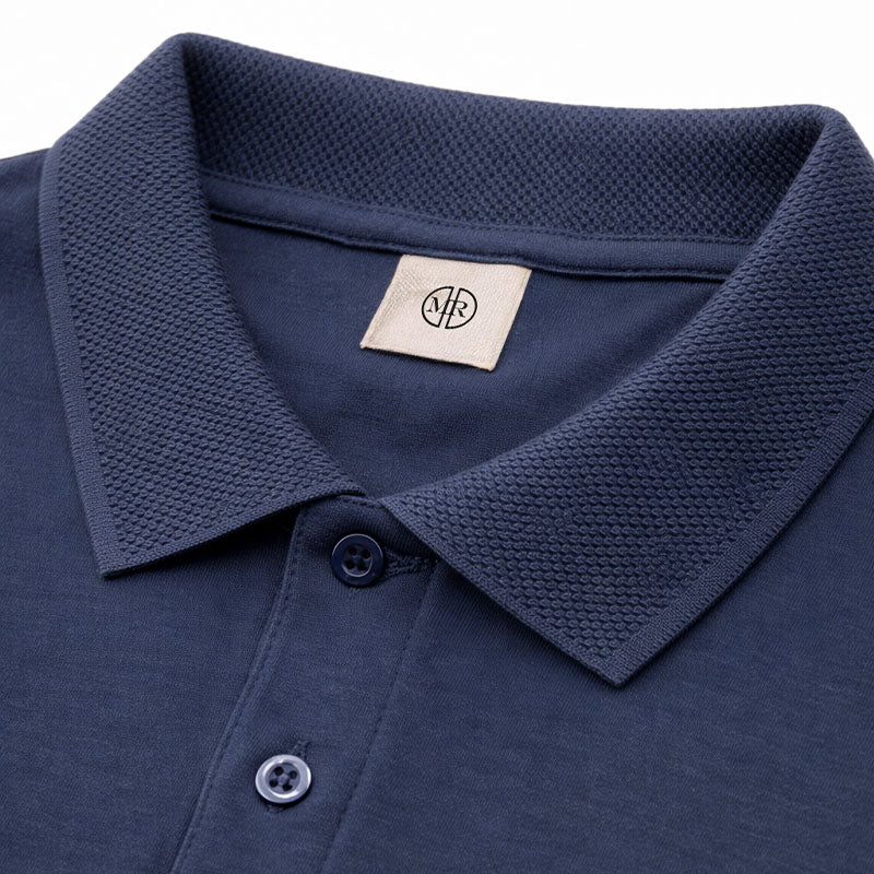 Mario Russo Polo Vittorio Button-Up – Heren Polo van 100% Katoen met Stijlvolle Knoopsluiting