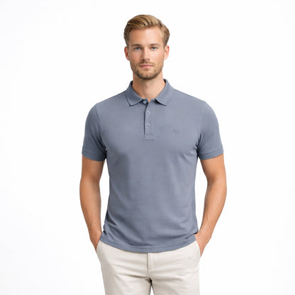 Mario Russo Polo Vittorio Button-Up – Heren Polo van 100% Katoen met Stijlvolle Knoopsluiting