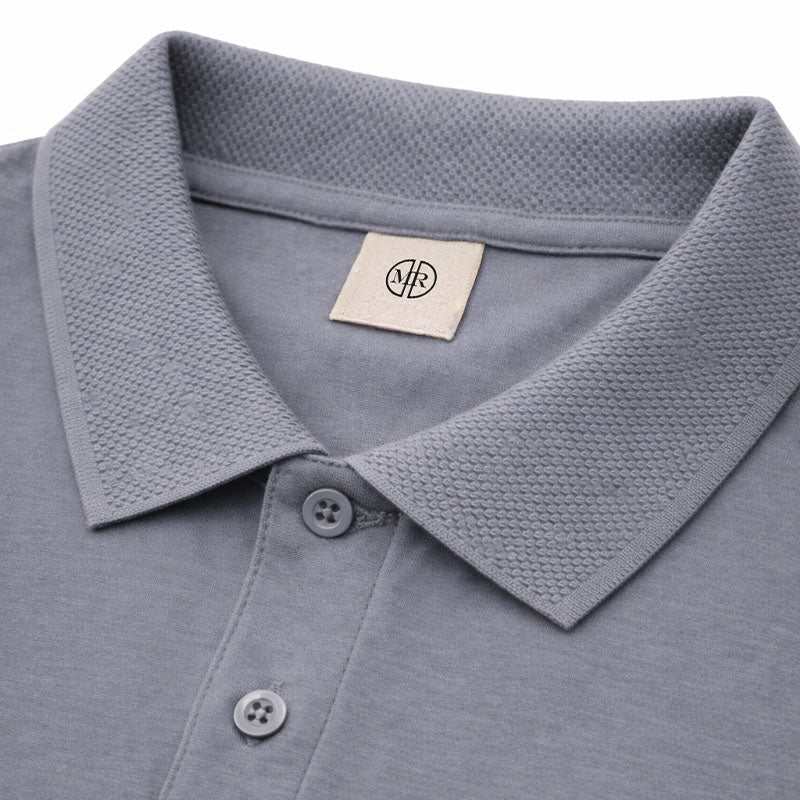 Mario Russo Polo Vittorio Button-Up – Heren Polo van 100% Katoen met Stijlvolle Knoopsluiting