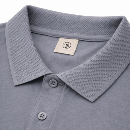 Mario Russo Polo Vittorio Button-Up – Heren Polo van 100% Katoen met Stijlvolle Knoopsluiting