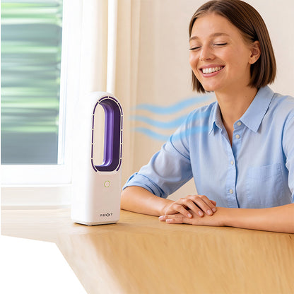 NEXXT Bladeless Ventilator met LED Licht – Stille Tafelventilator zonder Bladen