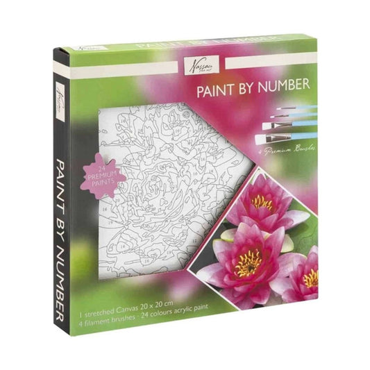 Nassau Schilderen op Nummer Bloemen 20x20 cm – Creatieve DIY Schilder Set