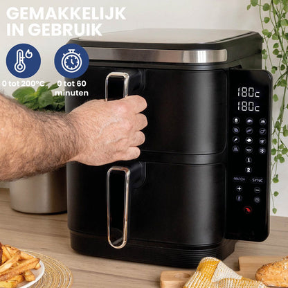 Dubbele Airfryer 2x 5,5L – 2800W