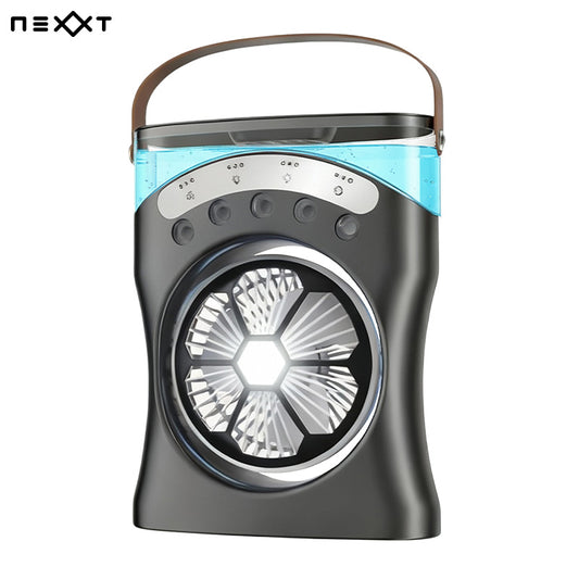 NEXXT LED Mist Ventilator – Draagbare Verkoelende Ventilator met Mistfunctie en LED Verlichting