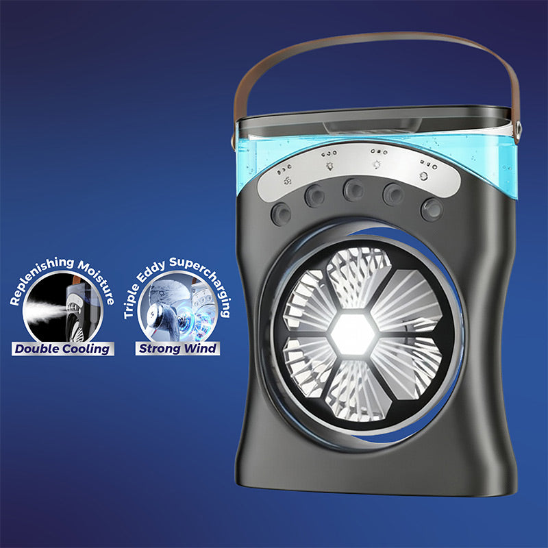 NEXXT LED Mist Ventilator – Draagbare Verkoelende Ventilator met Mistfunctie en LED Verlichting