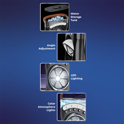 NEXXT LED Mist Ventilator – Draagbare Verkoelende Ventilator met Mistfunctie en LED Verlichting