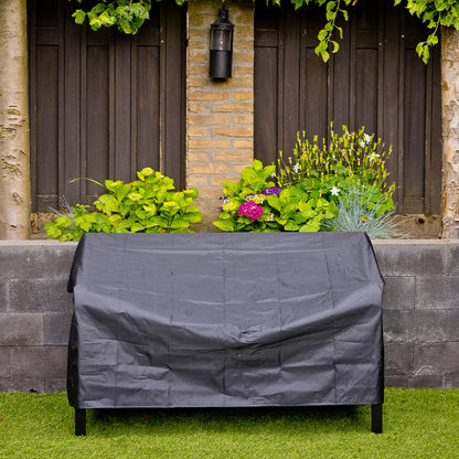 Nexxt Stalen Tuinbank met Hoes – 2-Persoons Tuinbank Zwart Weerbestendig