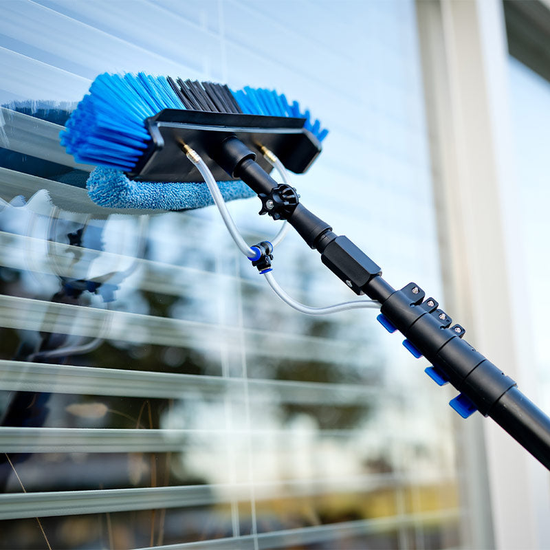 Nexxt Telescopische Waterbezem 4,6M – Wasborstel met Waterslang en Zeepdispenser