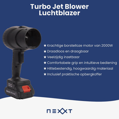 Turbo Jet Blower Luchtblazer – Krachtig, Draadloos en Multifunctioneel