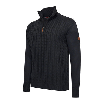 Selt Half Zip Kabeltrui – Tijdloze Stijl en Comfort in Ecru & Navy