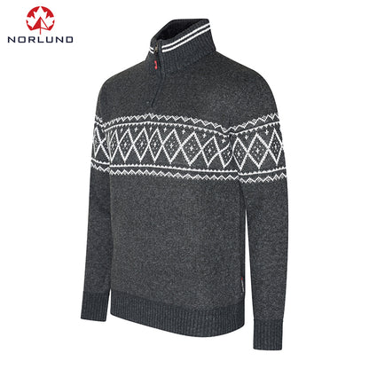 Noorse Half Zip Trui: Stijlvolle en Warme Winterfavoriet