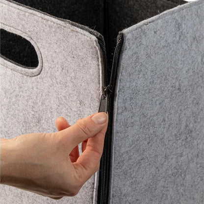 Opbergmand van Vilt met Ritsen – 30 cm