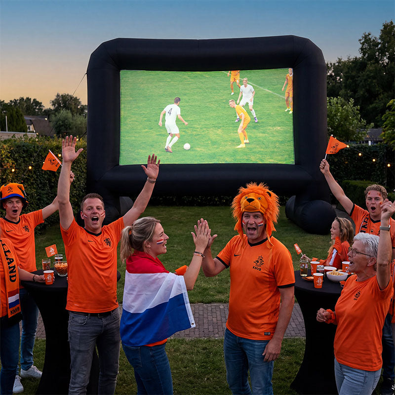 Opblaasbaar Projectiescherm – Outdoor Filmscherm met Luchtblazer voor Buitenbioscoop