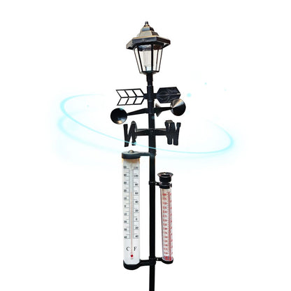 Orange Donkey Solar Weerstation 3-in-1 – Tuin Weerstation met Regenmeter, Windmeter & Thermometer